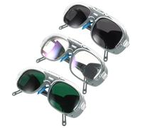 GALPADA 3 Pairs Professional Safety Glasses with Arc Welding Protection and Ergonomic Design, Plastic Industrial Goggles for Welding, Featuring Interchangeable Lenses and Three-piece