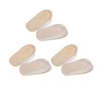 GALPADA 3 Pairs Self-Adhesive Heel Inserts Cushion for Women and Men Invisible Height Increase Insoles with Breathable Velvet Fabric and Gel Material Suitable for Daily Walking and Formal