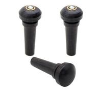 GALPADA 3 Pcs Violin Tail Screws Violin Tail Plugs Ebony Replacement Bridge Pin Easy to Install Fixing The Strap Concise and Classic Design Black for DIY