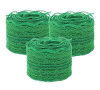 GALPADA 3 Rolls Green Lace Trim Ribbon for DIY Sewing and Decorative Crafts, 4.5cm Wide Polyester and Cotton Lace Fabric, for Party Accessories and Headbands