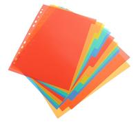 GALPADA 3 Sets PVC School Binder Dividers with Separator Tabs Design, Organizing Documents, A4 Punched Loose-Leaf Page Markers for Office and School Use