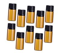 GALPADA 30 Pcs 5ml Amber Glass Bottles for Essential Oils Black Lids Mini Vials for Travel Refillable Sample Containers for Liquids for Diy Perfumes and Chemistry