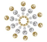 GALPADA 300pcs Faux Pearl Beads for Vase Decor and Crafting Assorted Floating Vase Fillers in Light Yellow and White Elegant DIY Flower Arrangement Accessories for Weddings and Home