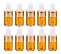 GALPADA 30pcs 2ml Glass Dropper Bottles Mini Travel Size Orange Pipette Dispenser Bottles for Essential Oil Storage