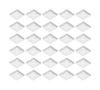 GALPADA 30pcs Aluminum Eyeshadow Plates and Lipstick Sub Package Tray for Home Daily Use, Portable DIY Cosmetic Storage Organiser in Silver Colour