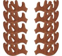 GALPADA 30pcs Brown Plush Reindeer Antlers Headband DIY Kit Christmas Hair Accessories for Women and Adults, Soft Embossed Antler Decor Set for Holiday Party and Festive Dress-Up