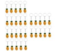GALPADA 30pcs Cute Pineapple Key Chain Pendant Imitation Fruit Resin Accessories for Handbags Wallets and Car Keys Stylish Yellow Decor for and Parties