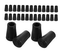 GALPADA 30pcs Heavy Duty Trekking Pole Rubber Tips Non Slip Replacement Cane Ends with Shock Absorption for Walking Sticks Crutches Accessories Quick Installation for Rocky Trails