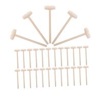 GALPADA 30pcs Mini Wooden Mallets Small Wood Hammer for Cracking Chocolate and Planet Cake Educational for Easy Grip Mini for Fine Motor Skills Development