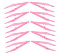 GALPADA 30pcs Plastic Tweezers Ergonomic Easy Grip Fine Motor Skills Trainer for Preschool Science Insect Collecting Outdoor Exploration Educational Gift Pink