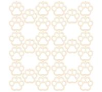 GALPADA 30Pcs Unfinished Wood Pieces Dog Paw Print DIY Craft Accessories for Front Door and Home Decoration