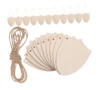 GALPADA 30pcs Unfinished Wooden Shield Cutouts Smooth Craft Blanks for DIY Painting Decor Family Art Projects Wood Ornaments