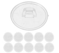 GALPADA 30Pcs White Self Adhesive Ceiling Sticky Hooks Small Round Plastic Hooks for Hanging Lanterns Wind Chimes Bathroom Use No Drill