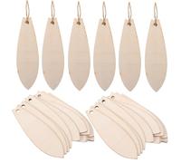 GALPADA 30pcs Wooden Surfboard Cutouts with Pre Drilled and Ropes for DIY Crafts Educational Summer Decor Pool Party Ornaments Smooth Wood Tags for Creative Painting and Hanging