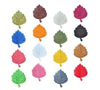 GALPADA 32pcs Leaf Embroidered Iron on Patches for Fabrics and Jeans, Versatile Embellishment with Cute Leaf Shape, for DIY and Daily Wear by Handcraft Enthusiasts Random Color