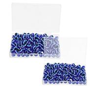 GALPADA 350pcs Evil Eye Resin Beads Blue Round Eyeball Charms for DIY Jewelry Making Smooth Pre Drilled Multipurpose Handmade Spacer Beads for Bracelets Necklaces Earrings Crafting