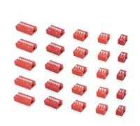 GALPADA 35pcs Plastic 2.54mm Dip Toggle Switch for Circuit Control, Practical Double Row Slide Coding Switch Board Panel Mount