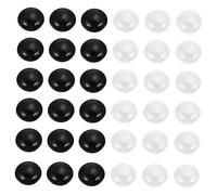 GALPADA 36-Piece Decorative Glass Go Chess Stones Set Black Ceramic Go Game Pieces for Board Game Accessories and School Supplies
