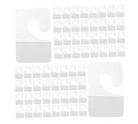 GALPADA 360pcs Clear Self-Adhesive Plastic Hang Tabs with Plane Hole Slot for Retail Display Removable Sticky Hanging Hooks for Price Tags and Packaging Space-Saving Foldable Design