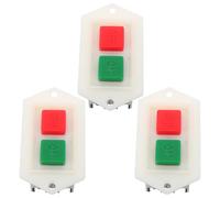 GALPADA 3Pcs 10A Grinding Machine Push Button Switch, Reliable On-Off Industrial Control Starter, Heavy Duty Safety Control Switch for Bench and Three Phase Motors