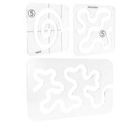 GALPADA 3pcs Acrylic Quilting Templates Set with Meander Swirl Design, Patchwork Quilting Rulers for Industrial and Home Sewing Machines, Free Motion Sewing Pattern Stencils
