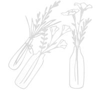GALPADA 3pcs Acrylic Wall Stickers Flower Vase Shaped Silver Mirror Decals, Resistant to Deformation and Easy to Apply, Modern Style for Home Wall Decoration and Bedroom