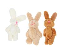 GALPADA 3Pcs Adorable Bunny Stuffed Animal Rabbit Doll Brown Light Brown Pillows for Charming Room Decor