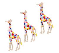 GALPADA 3Pcs Alloy Enamel Giraffe Brooch Set, Creative Clothes Decoration Pins, Colourful Geometric Metal Breast Pin for Women’S Clothing Accessories