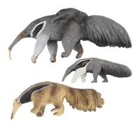 GALPADA 3Pcs Anteater Figurines for Wild Animal High-grade Plastic Standing Wildlife Model Craft Educational Desktop Decor
