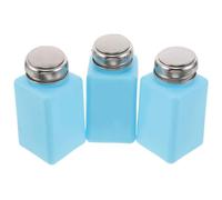 GALPADA 3pcs Anti-static Push Down Pump Dispenser with Metal Cap Refillable Alcohol Solvent Bottle for Home Lab Outdoor Use Precise Controlled Liquid Dispensing and Enhanced Sealing