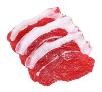 GALPADA 3Pcs Artificial Pork Model Realistic Simulation Pork Decor for Home Display Photography Props and Teaching Tools for Dining Tables and Decorative Accessories