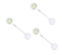 GALPADA 3pcs Badge Reel Pocket Watch Fashion Clip Hanging Timepiece for Students Luminous Pocket Watch