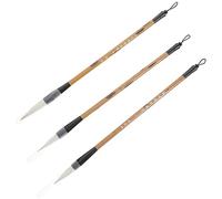 GALPADA 3pcs Bamboo Chinese Calligraphy Brush Set for Beginners, Comfortable to Hold Multi-function Painting and Calligraphy Art Brushes for Traditional Writing Practice