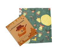 GALPADA 3Pcs Beeswax Food Wraps Reusable Sustainable Wax Cloth Food Storage Wraps for Freshness Preservation with Large Medium Friendly Wrapping Sheets