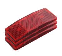GALPADA 3pcs Bike Reflector Small Reflective Signs Portable Plastic Red for Bicycle, Mountain Bikes, Night Riding Travel, Glow the Dark Design