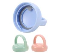 GALPADA 3PCS Bottle Caps with Portable Handle Leakproof Screw-On Plastic Milk Bottle Lids Replacement for Feeding