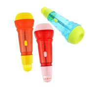 GALPADA 3pcs Boy Girl's Microphone Toy Simulation Prop Echo Microphone for Pretend Play Musical Toy Boys and Girls Sing Plastic Prop for Role Playing
