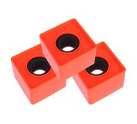 GALPADA 3pcs Bright Color Geometric Microphone Flag Station Abs Plastic Cube Interview Mic Logo Display for News Reporter Host Ktv Conference Use