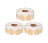 GALPADA 3pcs Brown Kraft Circle Stickers Reusable Self-adhesive Round Labels for Marking Organizing Archery Target Practice and Repair