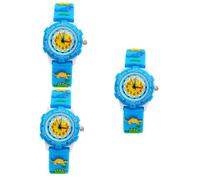 GALPADA 3pcs Cartoon Dinosaur Watch Silicone Boys and Girls Quartz Wristwatch Creative Chic Design