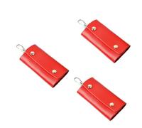 GALPADA 3pcs Casual Key Holder Case for Men and Women Lightweight Leather Key Organizer with Hooks Compact Waist Bag Random Color