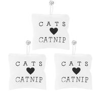 GALPADA 3pcs Catnip for Cats with Scratch Resistance and Catnip Refill, Soft Polyester and Pp Cotton Material, 10x7cm Size, for Indoor Play and Chewing Fun