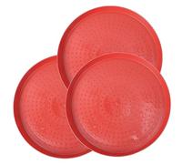 GALPADA 3pcs Chicken Starter Plate Fodder Tray for Poultry Chick Feeding Groove Plate Tray Use in Chicken Coop