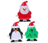 GALPADA 3Pcs Christmas Wind-up with Santa Tree Penguin Plastic Clockwork Playthings for Party Favors Funny Walking S for Xmas Stocking Fillers