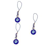 GALPADA 3pcs Decorative Evil Eye Charm Delicate Pendant Multi-Purpose Key Accessory Hanging Ornament for Home Car Bag Unique Evil Eye Keychain for Vibes