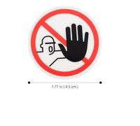 GALPADA 3pcs Don't Touch Decal Warning Sign Decals Pvc Self Adhesive Pattern Security Sign for Equipment Factory Use