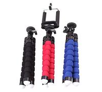 GALPADA 3pcs Flexible Octopus Sponge Tripod Phone Holder Lightweight Selfie Travel Stand for Smartphones with Mount Black Red Blue