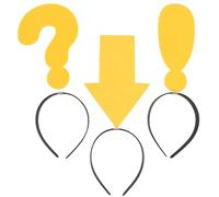 GALPADA 3pcs Funny Arrow Headbands Set with Exclamation Mark and Question Mark Symbols, Novelty Party Hair Accessories for Photoshoots and Halloween Festival Wear