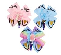 GALPADA 3pcs Girls Hair Clips Glitter Sequin Unicorn Hair Bows Alligator Clips Bows Barrettes for Boys and Girls