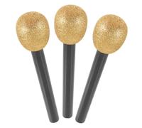 GALPADA 3pcs Glitter Foam and Plastic Simulation Microphone Models for Kids, Lightweight and Easy to Use Microphone Playthings, for Children’s Birthdays and Dance Party Props